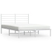 Estructura cama sin colchón con cabecero metal blanco 135x190cm