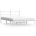 Estructura cama sin colchón con cabecero metal blanco 140x190cm