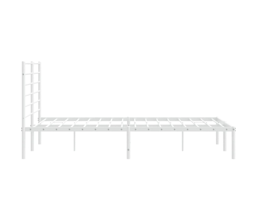 vidaXL Estructura de cama con cabecero metal blanca 140x200 cm