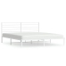 Estructura cama sin colchón con cabecero metal blanco 183x213cm