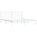 Estructura cama sin colchón con cabecero metal blanco 183x213cm