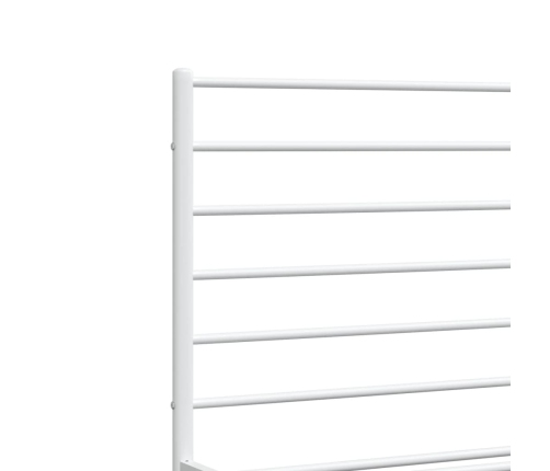 vidaXL Estructura de cama de metal con cabecero blanco 193x203 cm