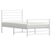 Estructura cama sin colchón con estribo metal blanco 75x190 cm