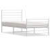 Estructura cama sin colchón con estribo metal blanco 107x203 cm