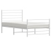 Estructura cama sin colchón con estribo metal blanco 107x203 cm