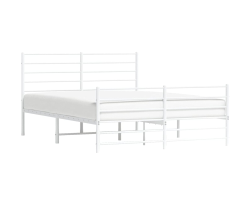 Estructura cama sin colchón con estribo metal blanco 120x190 cm