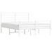 Estructura cama sin colchón con estribo metal blanco 120x190 cm