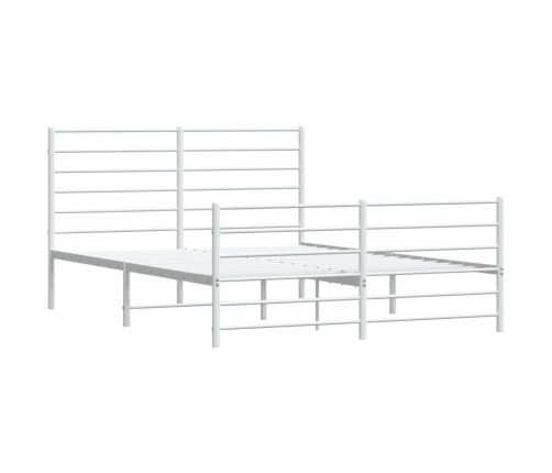 Estructura cama sin colchón con estribo metal blanco 120x190 cm