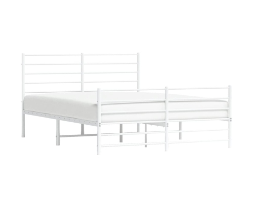 Estructura cama sin colchón con estribo metal blanco 120x200 cm