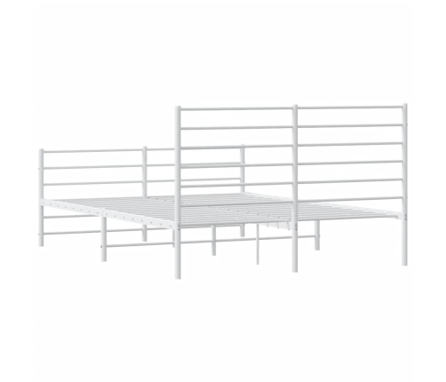 Estructura cama sin colchón con estribo metal blanco 120x200 cm