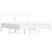 Estructura cama sin colchón con estribo metal blanco 140x190 cm