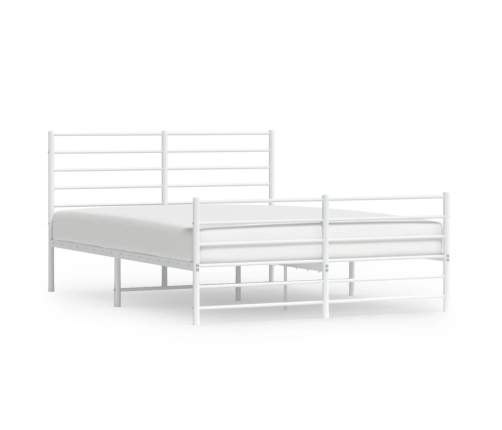 Estructura cama sin colchón con estribo metal blanco 160x200 cm