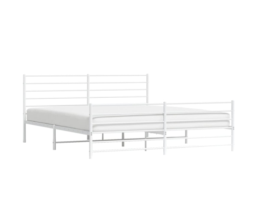 Estructura cama sin colchón con estribo metal blanco 180x200 cm