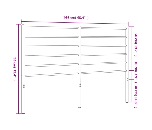 Cabecero de metal blanco 160 cm