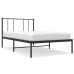 vidaXL Estructura de cama con cabecero metal negro 90x190 cm