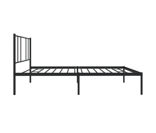 vidaXL Estructura de cama con cabecero metal negro 90x190 cm