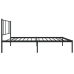 vidaXL Estructura de cama con cabecero metal negro 90x190 cm