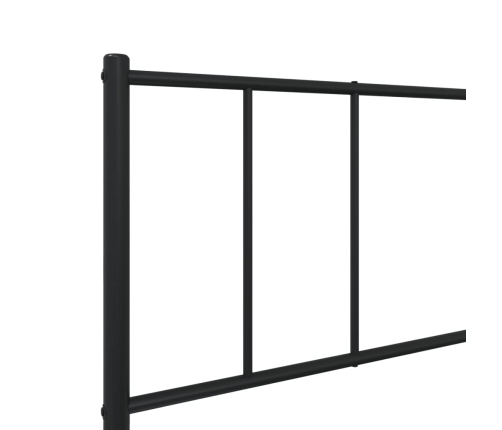 vidaXL Estructura de cama con cabecero metal negro 90x190 cm