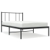 Estructura cama sin colchón con cabecero metal negro 107x203 cm