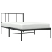 Estructura cama sin colchón con cabecero metal negro 107x203 cm