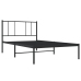 Estructura cama sin colchón con cabecero metal negro 107x203 cm