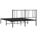 Estructura cama sin colchón con cabecero metal negro 120x190 cm