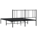 Estructura cama sin colchón con cabecero metal negro 135x190 cm