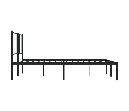 Estructura cama sin colchón con cabecero metal negro 180x200 cm