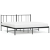 Estructura cama sin colchón con cabecero metal negro 183x213 cm