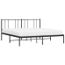 Estructura cama sin colchón con cabecero metal negro 183x213 cm