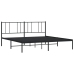 Estructura cama sin colchón con cabecero metal negro 183x213 cm