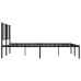 Estructura cama sin colchón con cabecero metal negro 183x213 cm