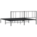 Estructura cama sin colchón con cabecero metal negro 183x213 cm