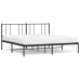 Estructura cama sin colchón con cabecero metal negro 193x203 cm