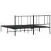 Estructura cama sin colchón con cabecero metal negro 193x203 cm