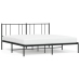 vidaXL Estructura de cama con cabecero metal negro 200x200 cm