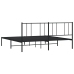 vidaXL Estructura de cama con cabecero metal negro 200x200 cm