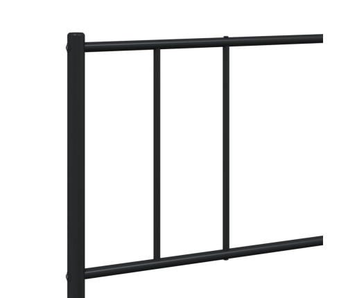 vidaXL Estructura de cama con cabecero metal negro 200x200 cm