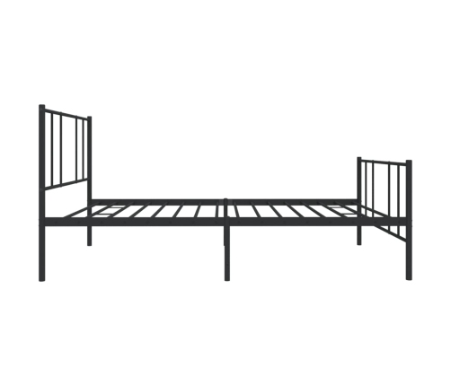 Estructura cama sin colchón con estribo metal negro 80x200 cm