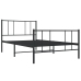 Estructura cama sin colchón con estribo metal negro 90x190 cm