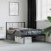 Estructura cama sin colchón con estribo metal negro 100x190 cm