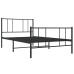 Estructura cama sin colchón con estribo metal negro 100x190 cm