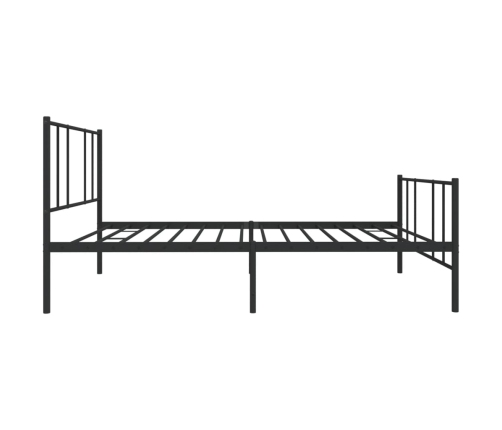 Estructura cama sin colchón con estribo metal negro 100x190 cm