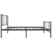Estructura cama sin colchón con estribo metal negro 100x190 cm