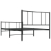 Estructura cama sin colchón con estribo metal negro 100x190 cm