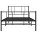 Estructura cama sin colchón con estribo metal negro 100x200 cm