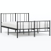 Estructura cama sin colchón con estribo metal negro 135x190 cm