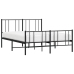 Estructura cama sin colchón con estribo metal negro 135x190 cm