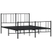 Estructura cama sin colchón con estribo metal negro 135x190 cm