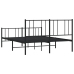 Estructura cama sin colchón con estribo metal negro 135x190 cm